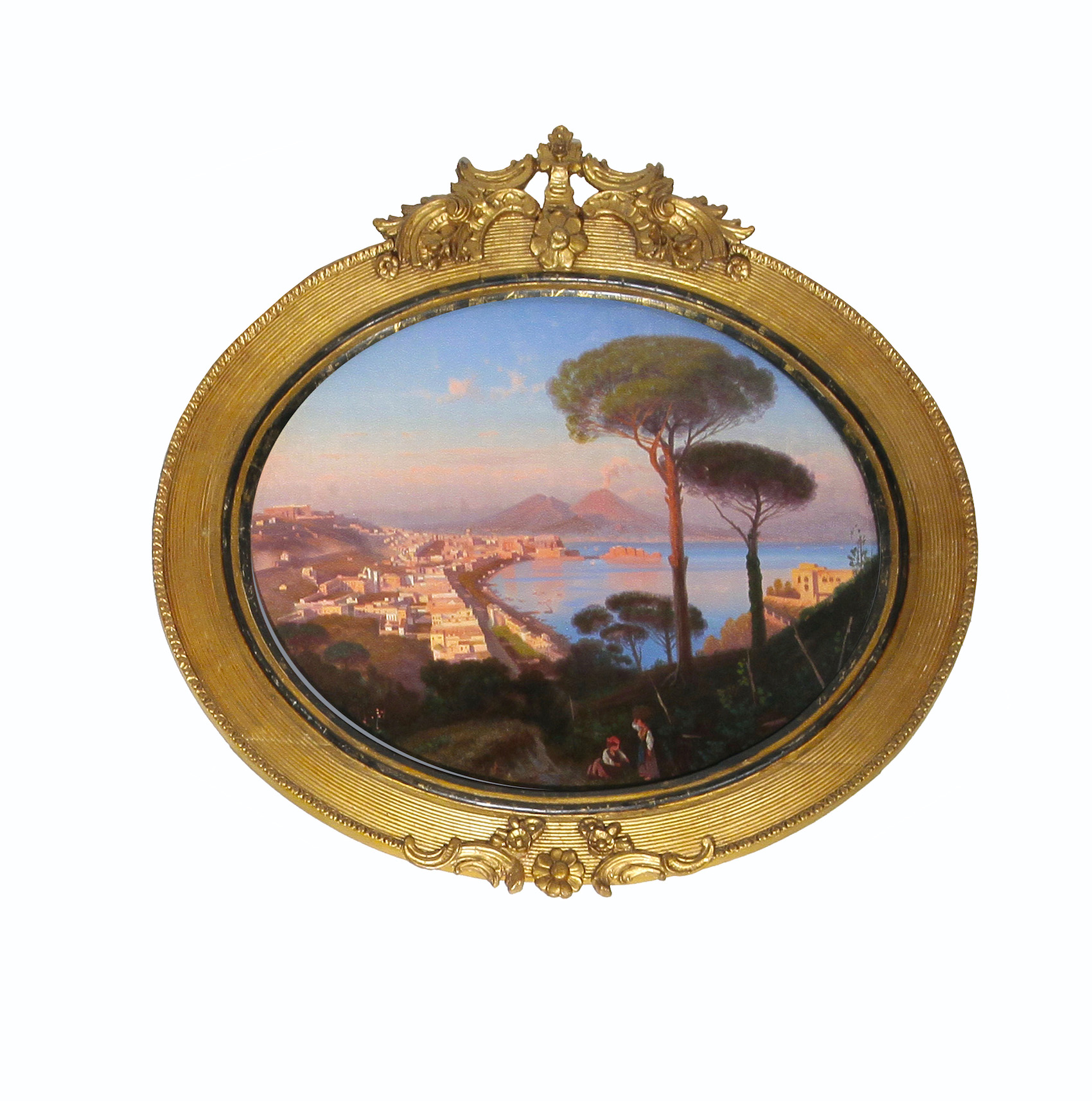 Этторе Романо «Панорама Неаполя, вид на Везувий» из серии «Неаполитанские пейзажи»