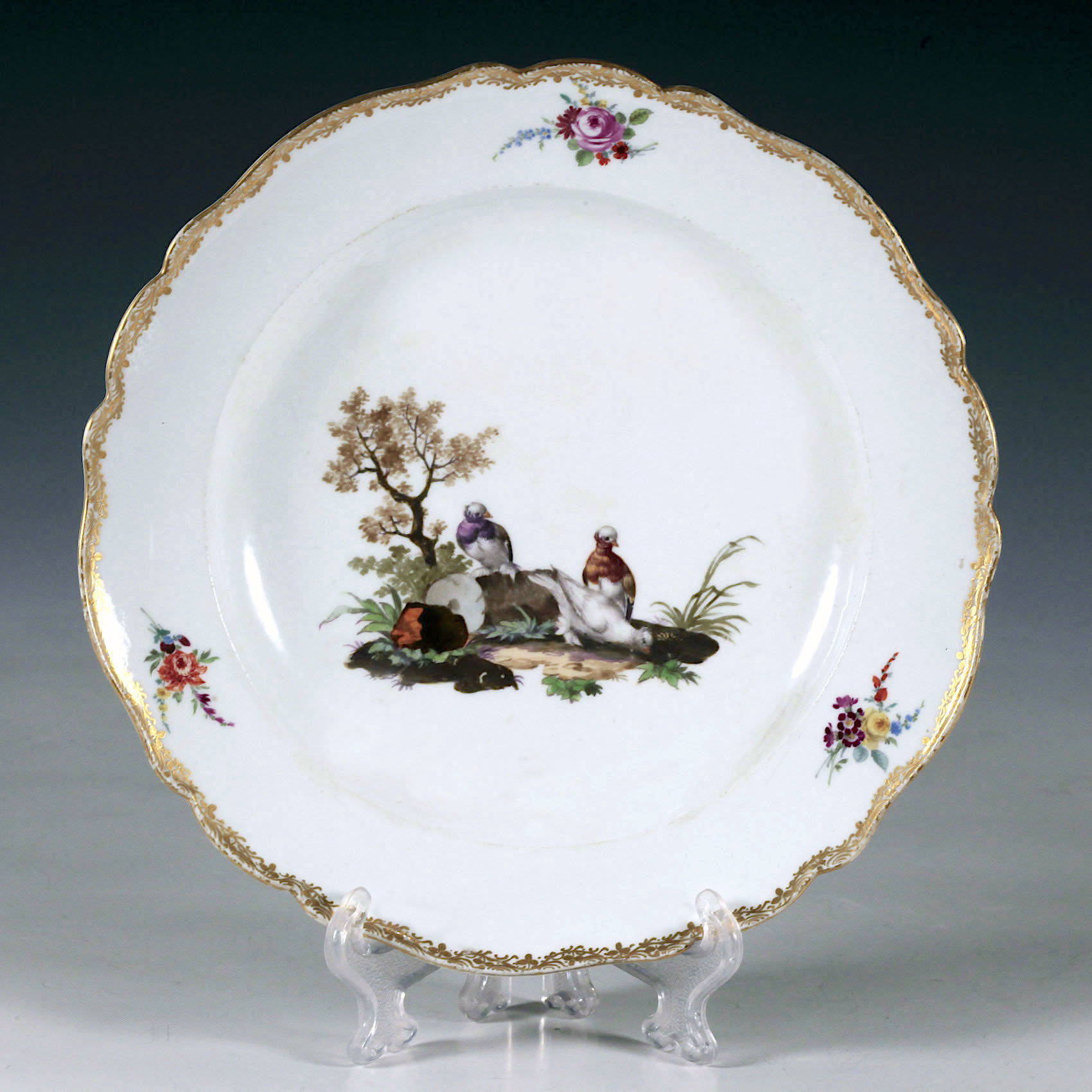 Тарелка №3 из набора декоративных тарелок «Птицы и цветы»