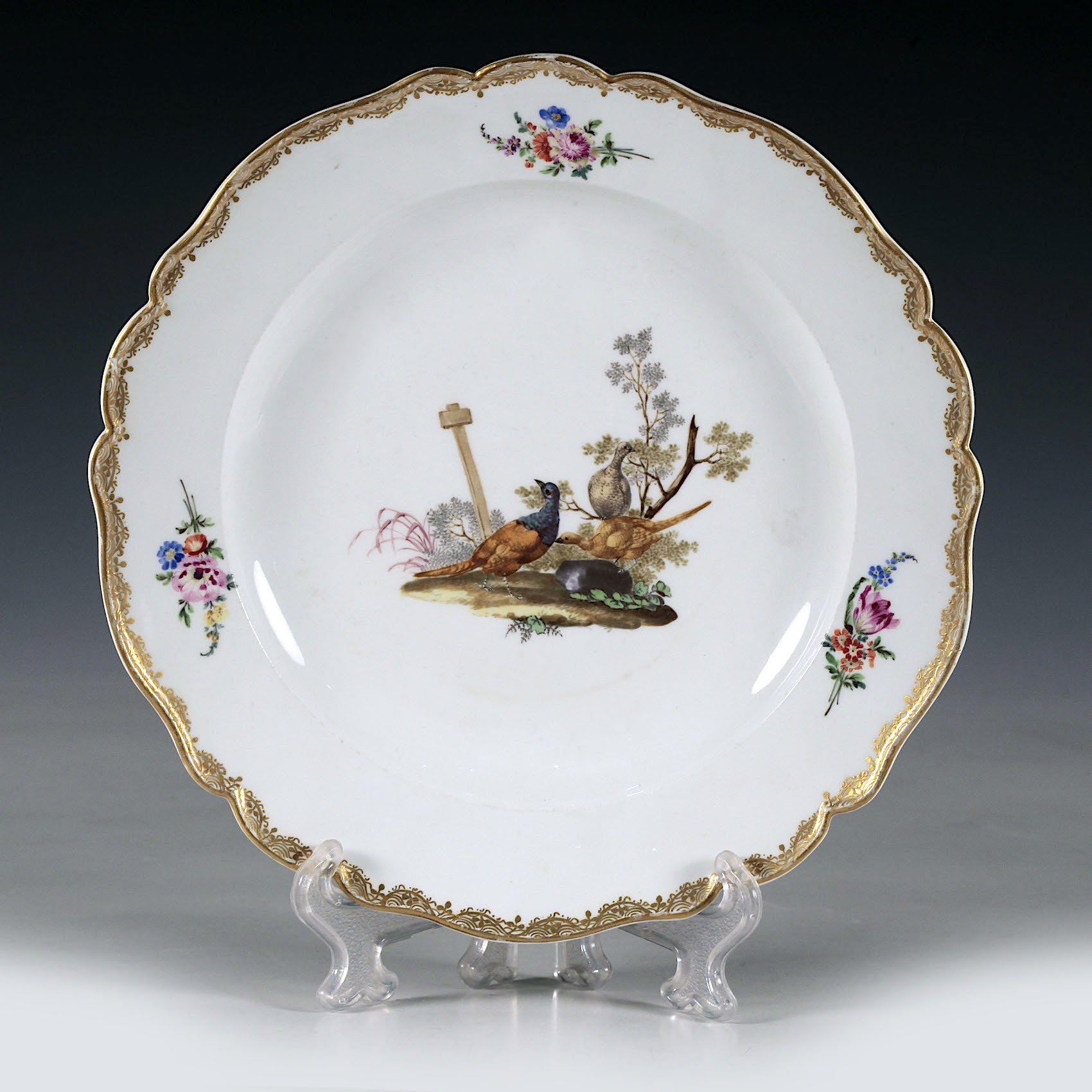 Тарелка №1 из набора декоративных тарелок «Птицы и цветы»